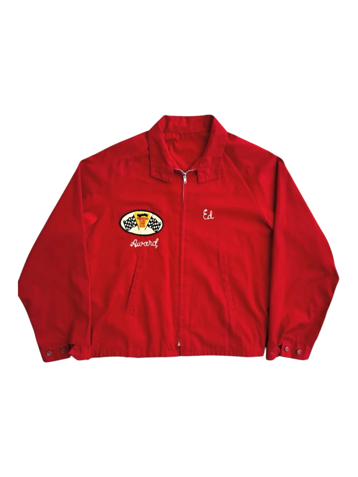 1960s Checkered Flag Fan Club Chainstitch Jacket