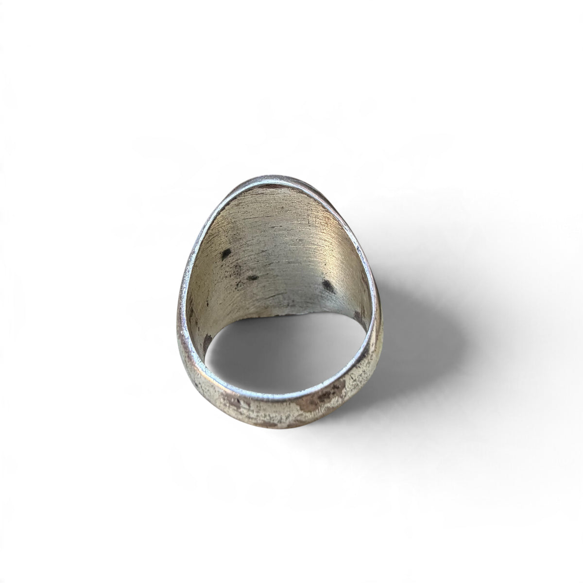 1950s Sterling Silver Turquoise Trading Post Ring