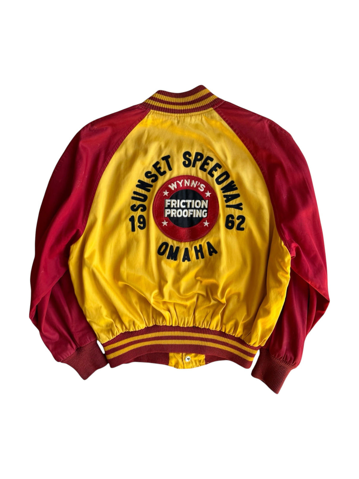 1960s Satin Sunset Speedway Chainstitch Racing Jacket