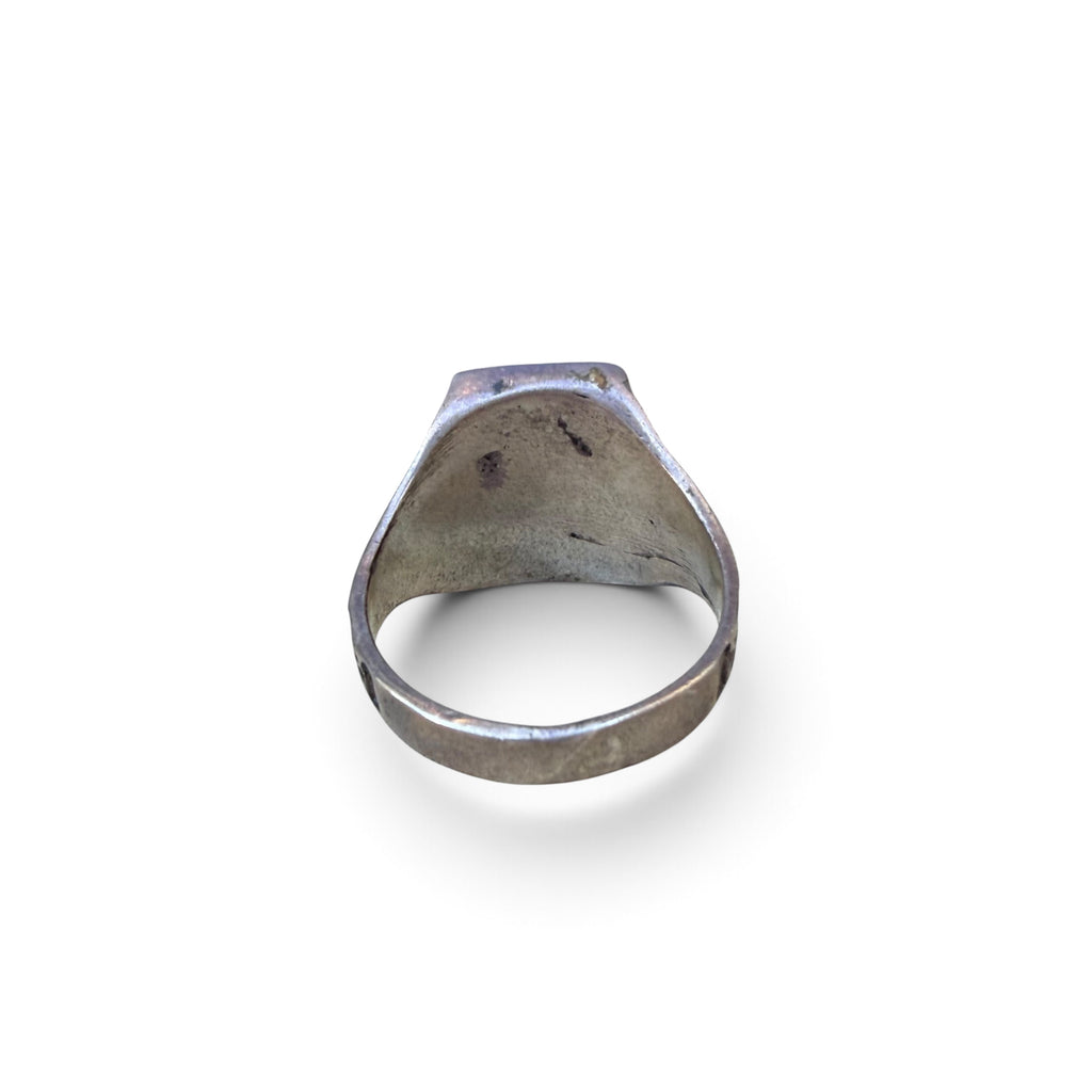 Mid-century Zuni Sunset Inlay Sterling Silver Ring