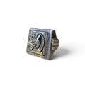 1940s Sterling Silver Deco Horseshoe Mexico Souvenir Ring