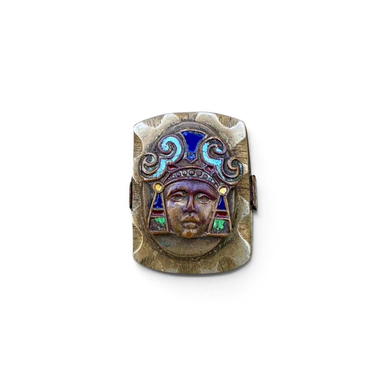 1940s Aztec God of Luck Mexico Souvenir Ring